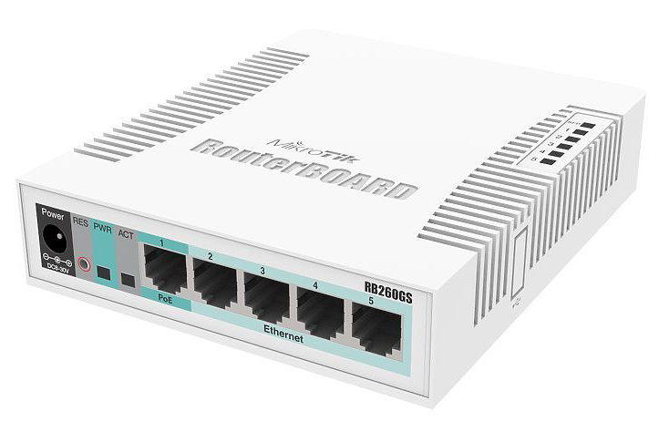 Switch Mikrotik 5-port RB260GS 10/100/1000Mbps RTL