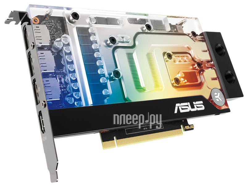 NVIDIA GeForce ASUS RTX3070 EKWB (RTX3070-8G-EK) 8GB DDR6 (256bit, ВОДЯНОЕ ОХЛАЖДЕНИЕ, 1500(1755)/14000MHz) HDMI 3xDP RTL (Хэшрейт ETH = 62 MH/S)