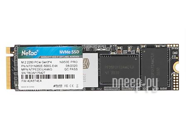 SSD M.2 Netac 500Gb N950E PRO (NT01N950E-500G-E4X)