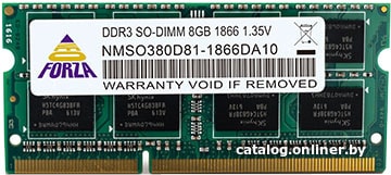 SO-DIMM DDR III 8192MB PC-12800 1600Mhz Neo Forza (NMSO380D81-1600DA10)