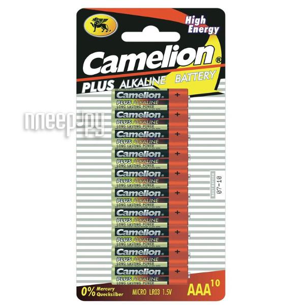 Батарейка AAA - Camelion Alkaline Plus LR03 LR03-BP10 (10 штук)