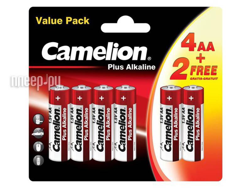 Батарейка AA - Camelion LR6 Plus Alkaline 4+2LR6-BP (4+2 штуки)