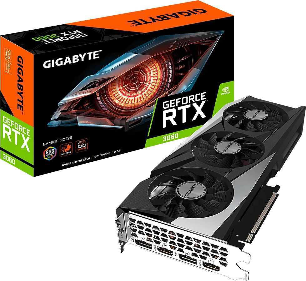 NVIDIA GeForce Gigabyte RTX3060 GAMING OC (GV-N3060GAMING OC-12GD) 12GB DDR6 (192bit, Fansink, 15000MHz) 2xHDMI 2xDP RTL
