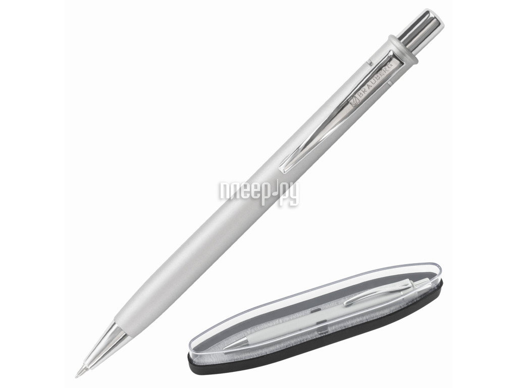 Ручка шариковая Brauberg Vocale корпус Silver-Chrome, стержень Blue 143490