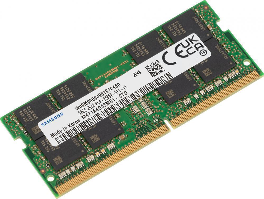 SO-DIMM DDR4 32GB PC-21300 2666Mhz Samsung (M471A4G43MB1-CTD)