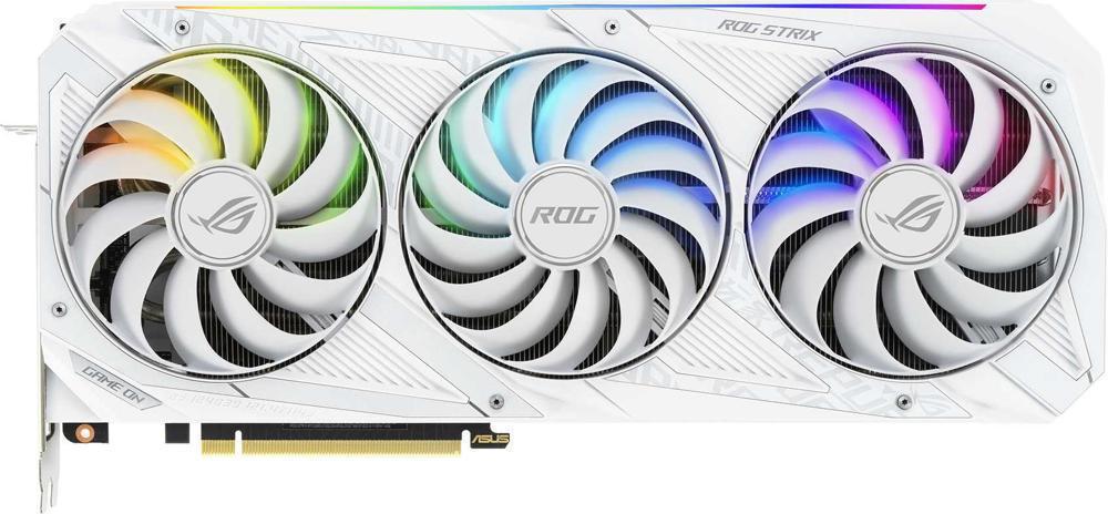 NVIDIA GeForce ASUS RTX3090 STRIX GAMING WHITE (ROG-STRIX-RTX3090-O24G-WHITE) 24GB DDR6 (384bit, Fansink, 1400(1890)/19500MHz) 2xHDMI 3xDP RTL