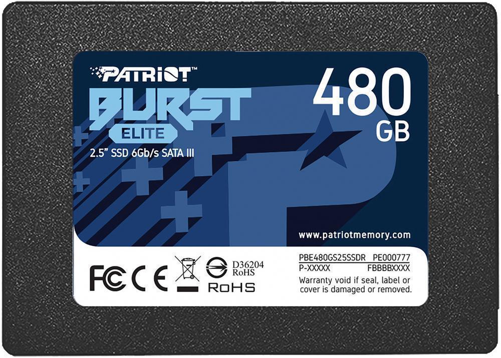 SSD 2,5" SATA-III Patriot 480Gb Burst Elite (PBE480GS25SSDR)