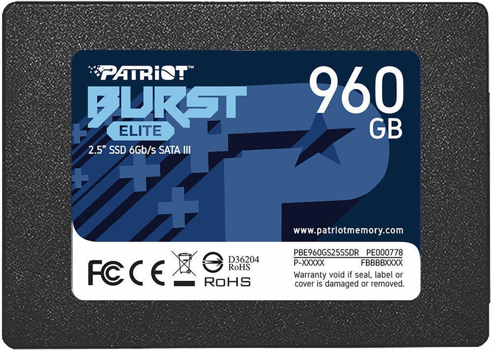 SSD 2,5" SATA-III Patriot 960Gb Burst Elite (PBE960GS25SSDR)