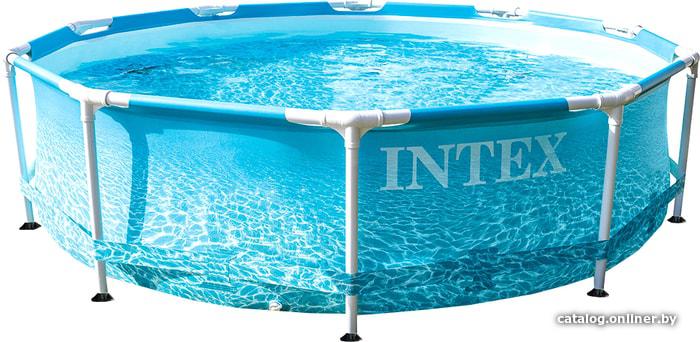 Бассейн Intex Metal Frame Beachside каркасный 305х305х76см 28206
