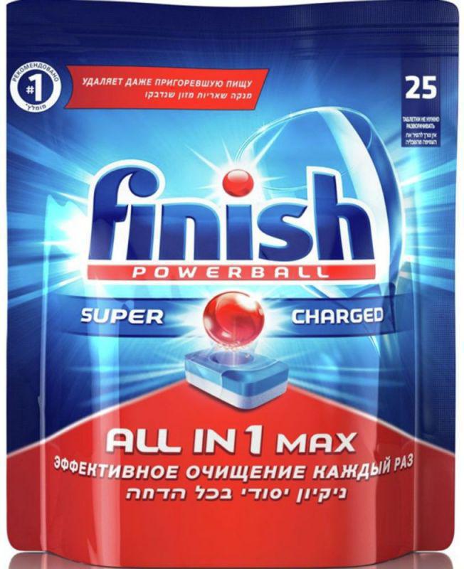 Таблетки/Капсулы для посудомоечных машин FINISH All in 1 Max 25шт