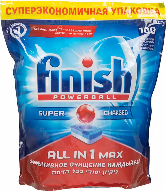 Таблетки/Капсулы для посудомоечных машин FINISH All in 1 Max 3065326 100шт