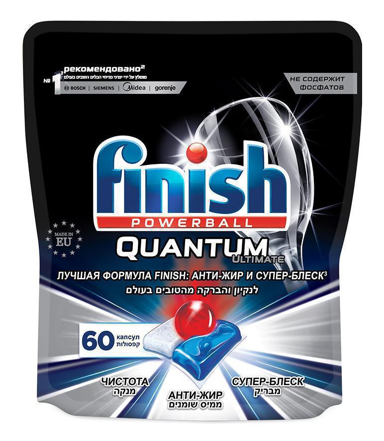 Таблетки/Капсулы для посудомоечных машин FINISH Quantum Ultimate 3120236 60шт