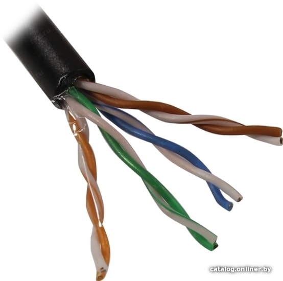 Кабель сетевой UTP Rexant 01-0045-25 4PR 24AWG, CU (медь), CAT5e, 100МГц, PE черный