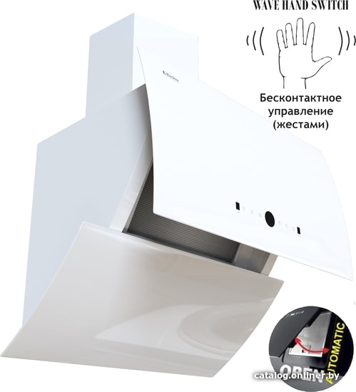 Кухонная вытяжка BACKER AH60E-THSL200C WHITE GLASS
