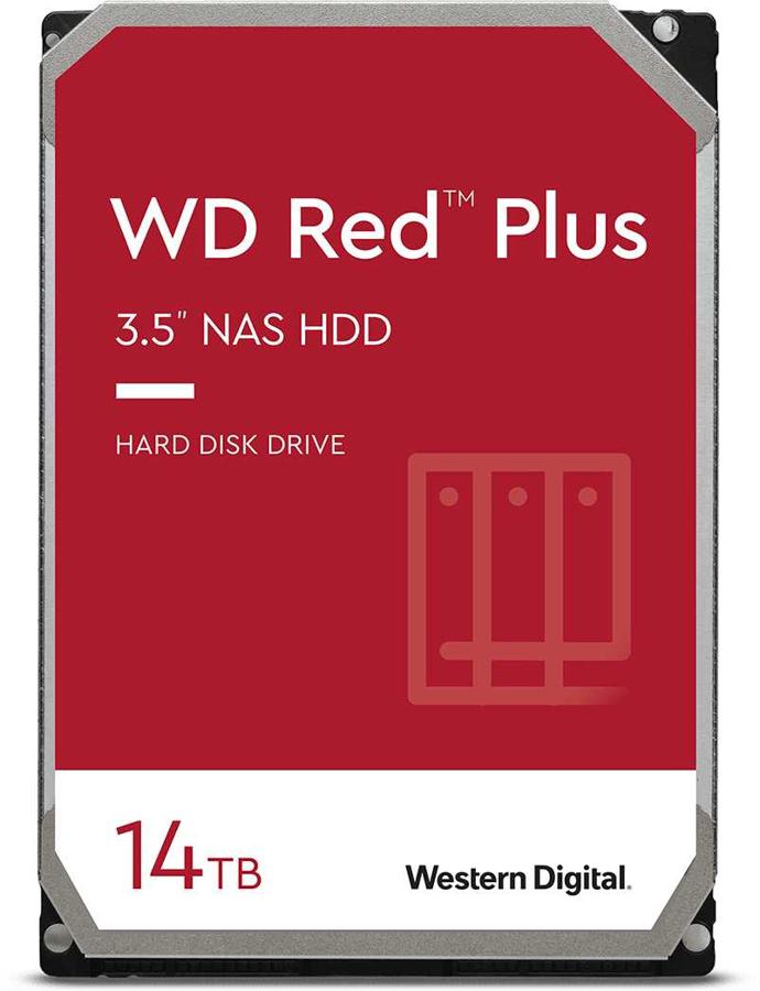 HDD 3.5" SATA-III WD 14TB Red Plus (WD140EFGX) 7200RPM 512Mb 6Gb/s