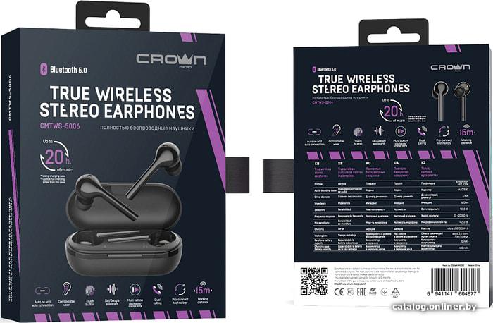 Наушники Crown CMTWS-5006 black