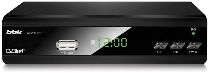 Ресивер DVB-T2 BBK SMP250HDT2 черный