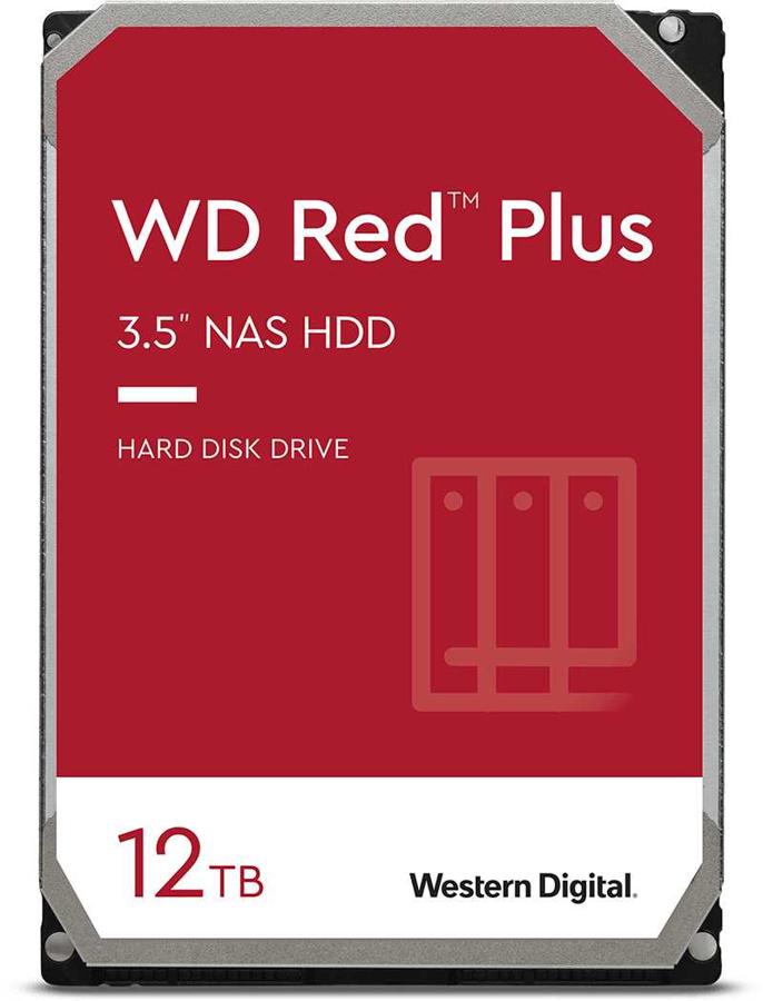 HDD 3.5" SATA-III WD 12TB Red Plus (WD120EFBX) 7200RPM 256Mb 6Gb/s