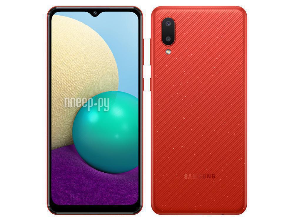 Смартфон Samsung Galaxy A02 2Gb+32Gb Red SM-A022GZRBSER