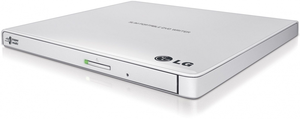 Привод External DVD±RW LG GP57EW40 White (USB 2.0 Slim Drive, Лоток) RTL
