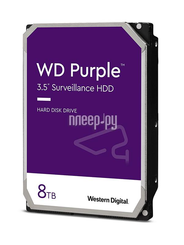 HDD 3.5" SATA-III WD 8TB Purple (WD84PURZ) 5640RPM 128Mb 6Gb/s