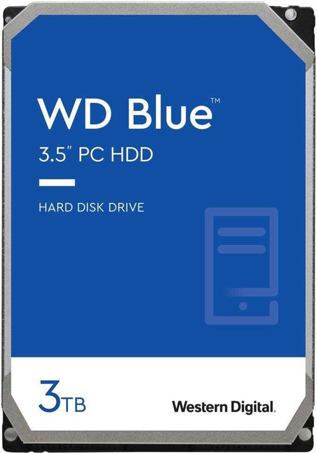 HDD 3.5" SATA-III WD 3TB Blue (WD30EZAZ) 5400RPM 256Mb 6Gb/s