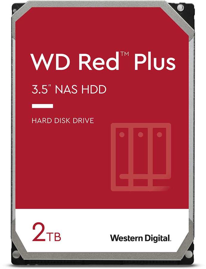 HDD 3.5" SATA-III WD 2TB Red Plus (WD20EFZX) 5400RPM 128Mb 6Gb/s