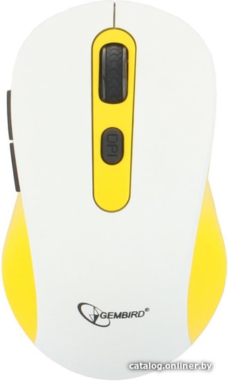 Mouse Wireless Gembird MUSW-221-Y White-Yellow