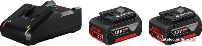 Аккумуляторы с зарядным устройством Bosch GBA 18V+GAL 18V-40 Professional 1600A019S0 (18В/4 Ah + 14.4-18В) (1.600.A01.9S0)