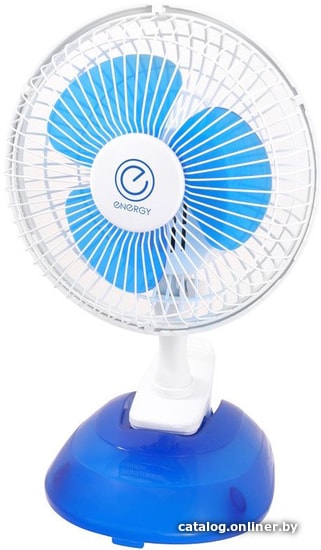 Бытовой вентилятор Energy EN-0601 White/Blue настольный осевой (вентилятор-клипса) скорости: 2