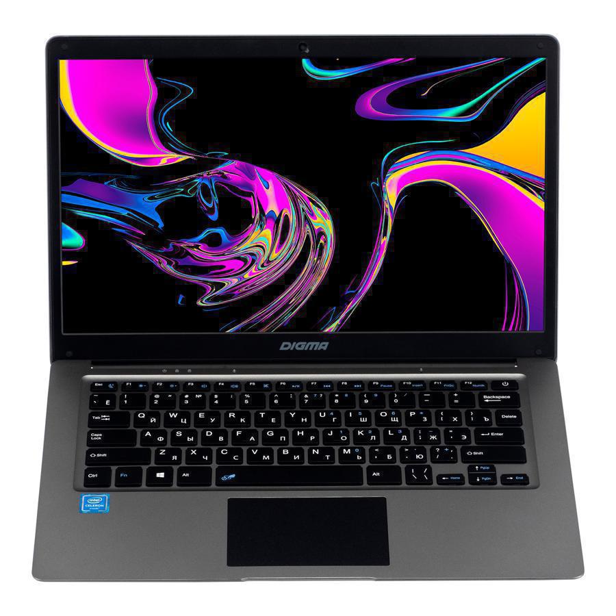 Ноутбук Digma EVE 14 C411 Dark Grey (Intel Celeron N3350 1.1 GHz/4096Mb/128Gb SSD/Intel HD Graphics/Wi-Fi/Bluetooth/Cam/14.1/1920x1080/Windows 10) ES4058EW