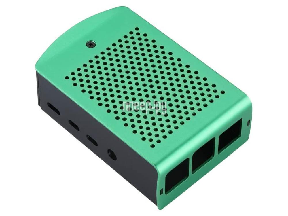 Корпус Qumo RS037 для Raspberry Pi 4B Aluminum Case Green 32903