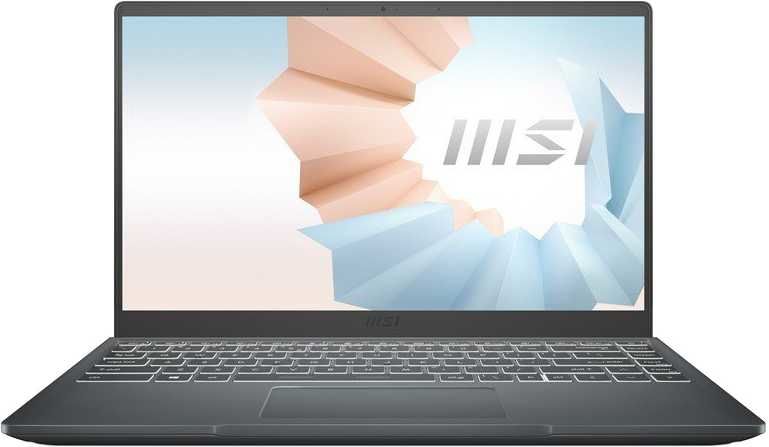 Ноутбук MSI Modern 14 B11SBU-488RU 14" IPS Intel Core i7 1165G7 16ГБ 512ГБ SSD NVIDIA GeForce MX450 - 2048 Мб Windows 10 темно-серый 9S7-14D214-488