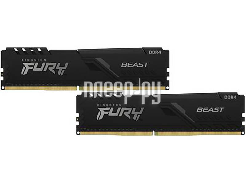 DDR4 8Gb PC-21300 2666Mhz Kingston Fury Beast Black DIMM CL16 2x4Gb KF426C16BBK2/8