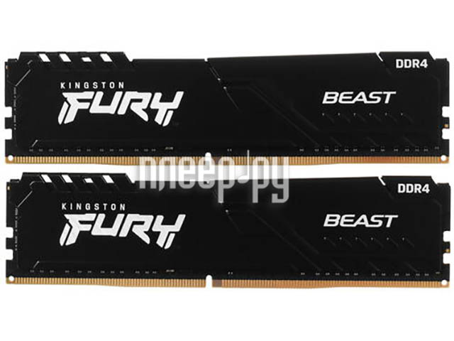DDR4 8GB (2x4GB) 3200MHz Kingston Fury Beast Black (KF432C16BBK2/8) DIMM CL16