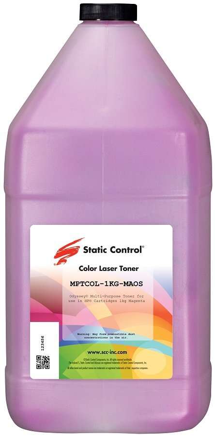 Тонер Static Control SAM406-1KG-MOS пурпурный флакон 1000гр. для принтера Samsung CLP-360/CLX-3300