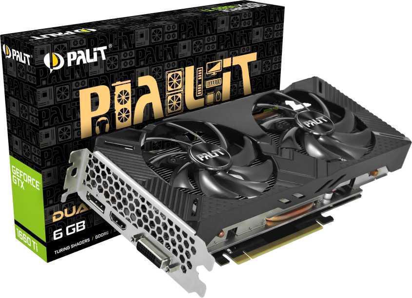 NVIDIA GeForce Palit GTX1660Ti Dual (NE6166T018J9-1160C) 6GB GDDR6 192bit
