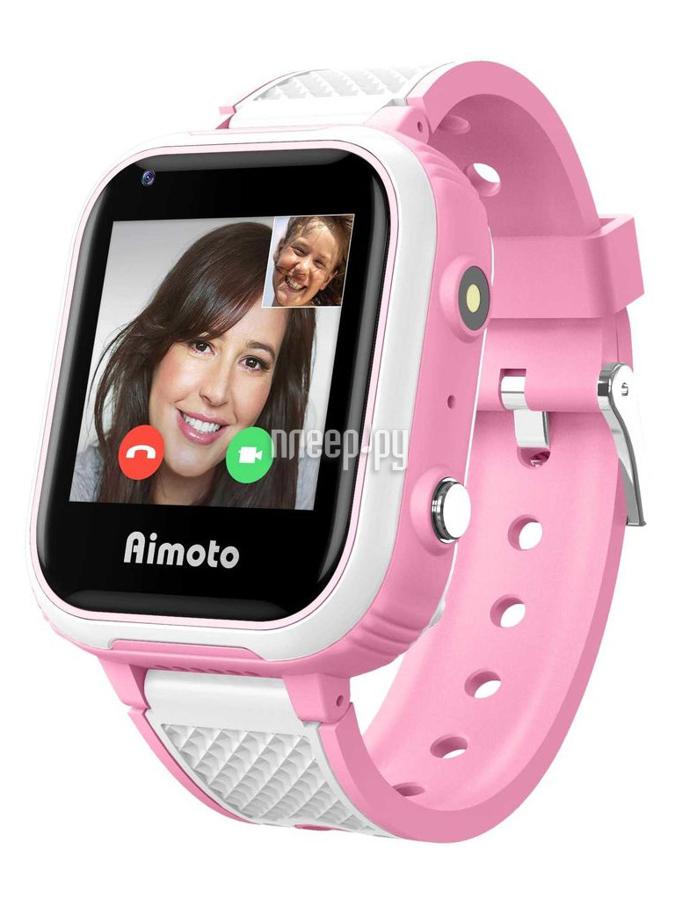 Детские умные часы Кнопка жизни Aimoto Pro Indigo 4G Pink 9500103