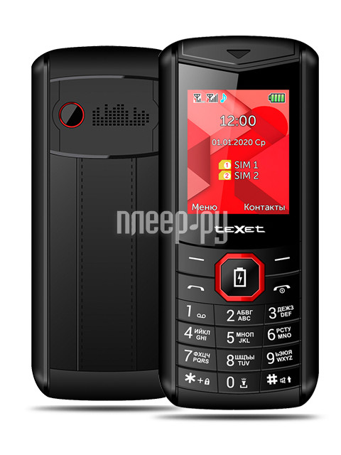 Мобильный телефон teXet TM-D206 Black/Red