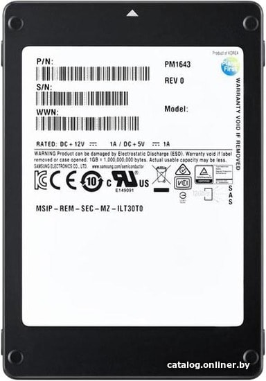 SSD SAS Samsung 3.84TB PM1643a MZILT3T8HBLS-00007
