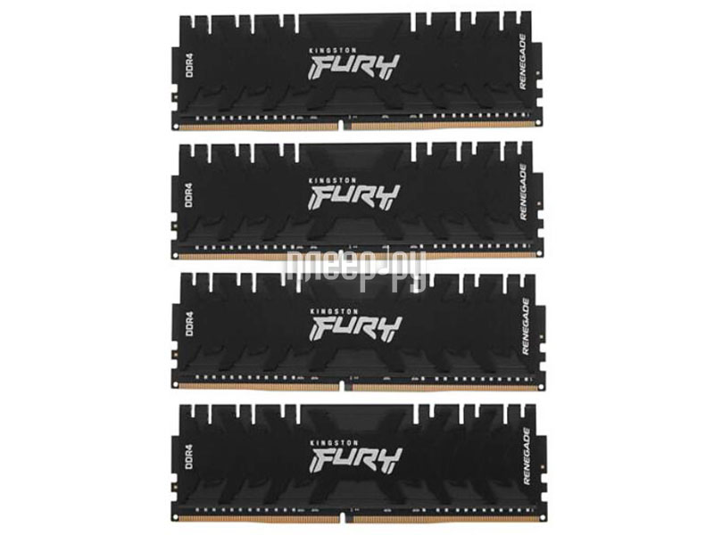 DDR4 32GB KITof4 PC4-25600 3200MHz Kingston Fury Renegade Black (KF432C16RBK4/32) CL16