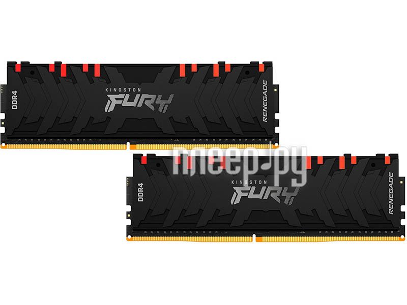 DDR4 16GB KITof2 PC4-25600 3200MHz Kingston Fury Renegade RGB (KF432C16RBAK2/16) CL16