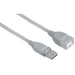 Кабель-удлинитель USB2.0 HAMA H-39722 USB A(m) - USB A(f) 0.25м серый 00039722