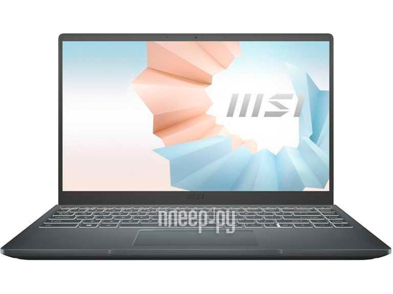 Ноутбук MSI Modern 14 B11MOU-451RU TigerLake i7-1165G7/8GB/512GB SSD/noODD/14" FHD,60Hz IPS/Iris Xe Graphics/WiFi+BT/Win10/Carbon Grey 9S7-14D314-451