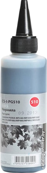 Чернила Cactus CS-I-PG510 черный 100мл для Canon Pixma MP240/MP250/MP260/MP270/MP480