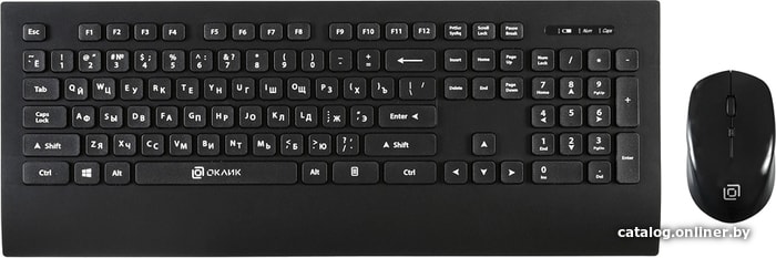 Клавиатура + мышь Oklick 222M Wireless Black USB