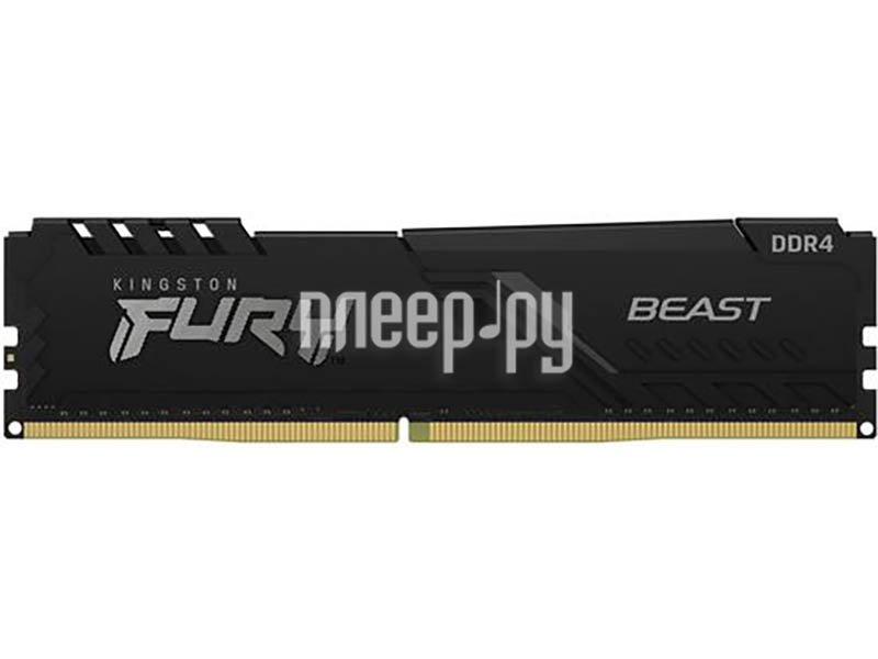 DDR4 16Gb (1х16Gb) 2666Mhz Kingston Fury Beast Black CL16 KF426C16BB1/16