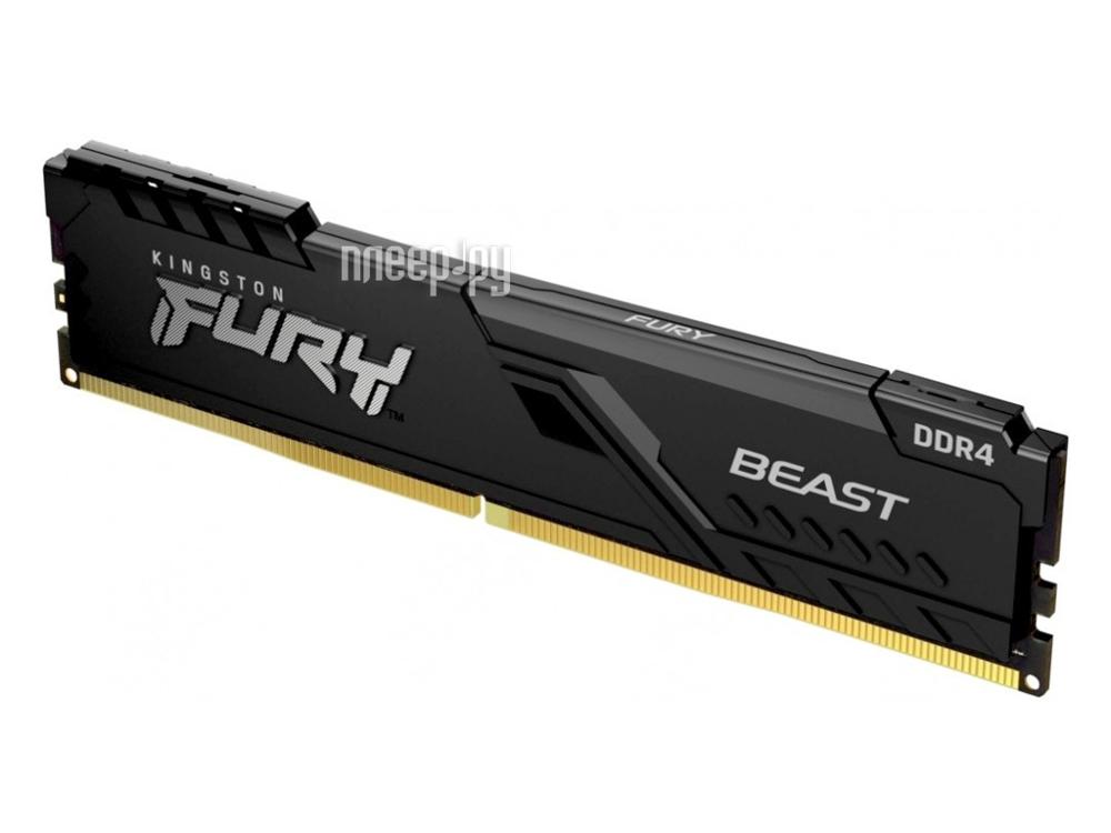 DDR4 16GB (1x16Gb) PC-25600 3200MHz Kingston Fury Beast Black CL16 KF432C16BB/16