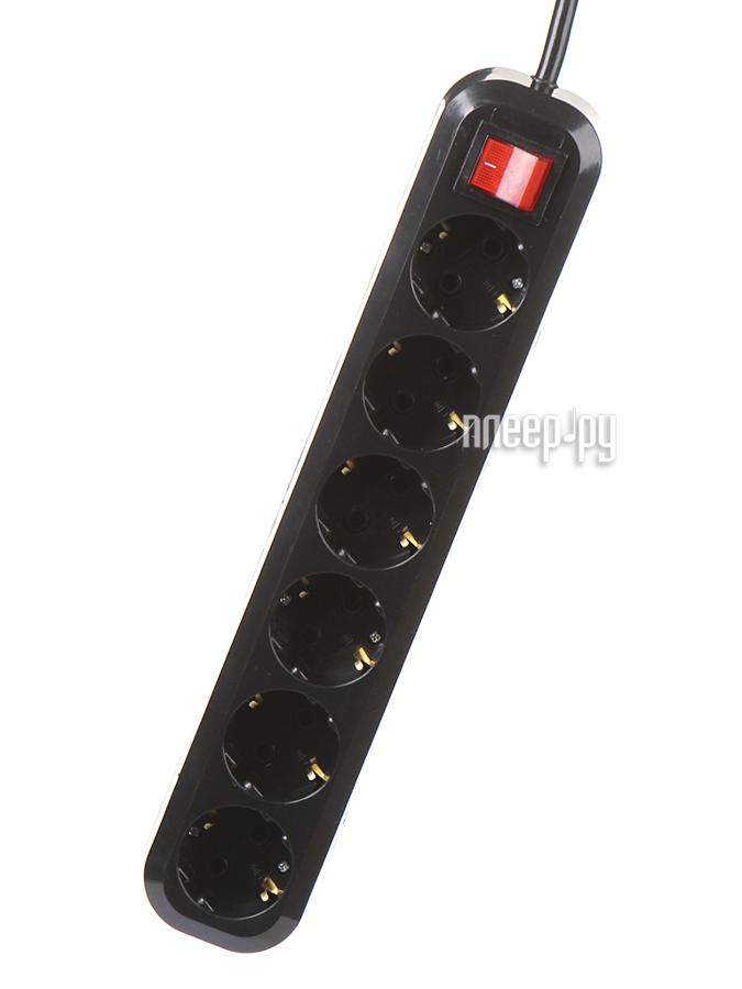 Сетевой фильтр 5bites SP6B-330 6S 3м Black