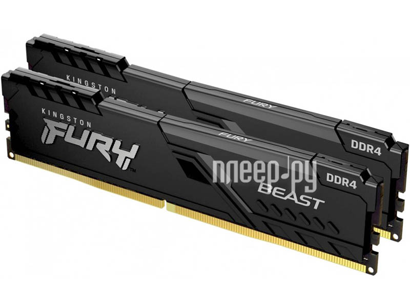 DDR4 DIMM 32Gb (2x16Gb) PC28800 3600MHz Kingston FURY Beast (KF436C18BBK2/32) CL18 Black